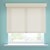 Vignette close up of the light filtering roller shades in the breeze pearl color.